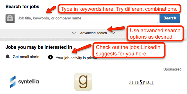 LinkedIn Job Search keywords