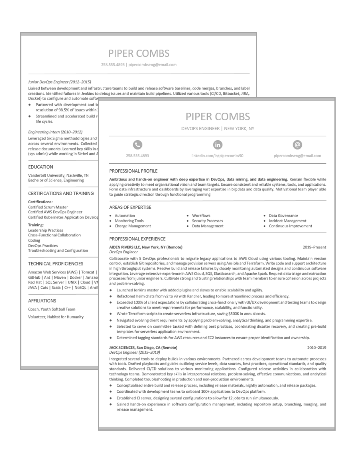 Scrum Master Resume Example - full 2 page resume